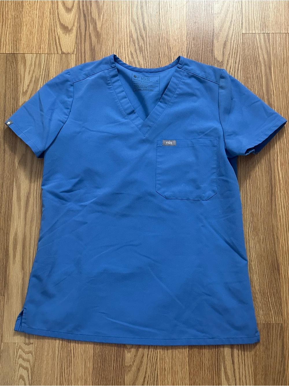 Figs V-Neck Scrub Top in Royal Blue